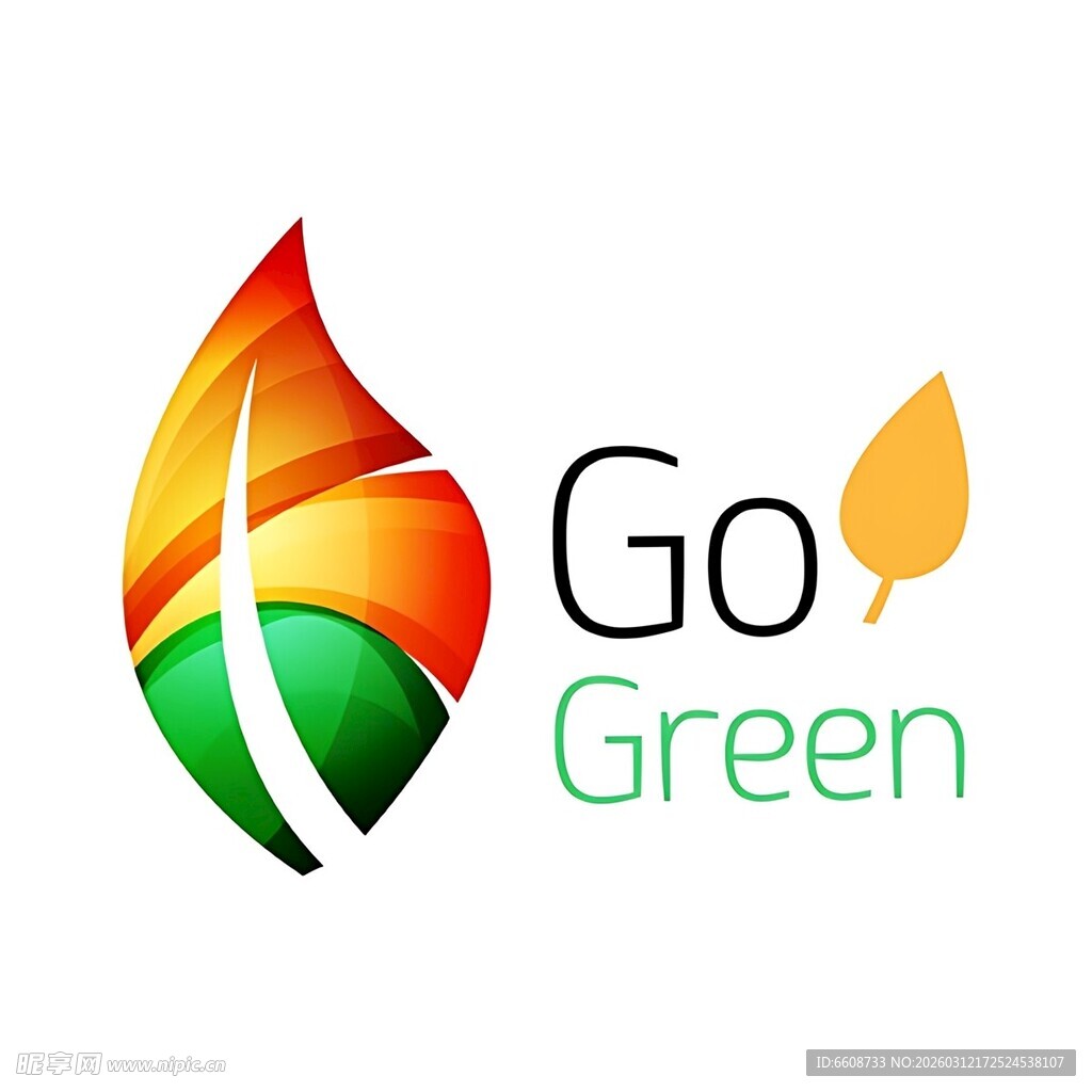 Go Green环保标志设计