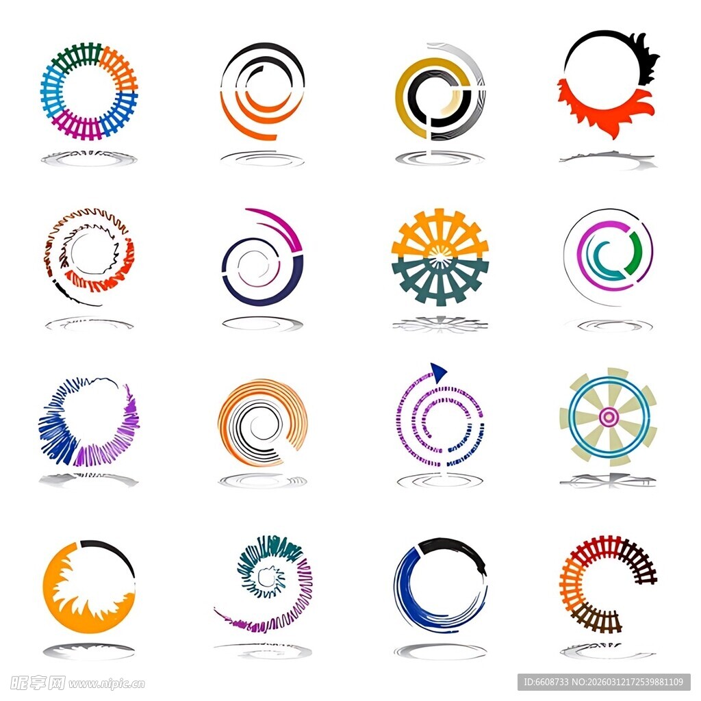多样创意环形标志设计