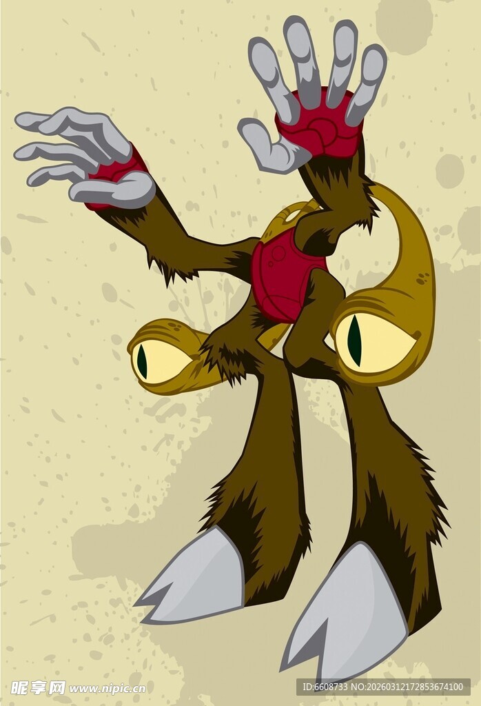 机械风格拟人化奇异生物