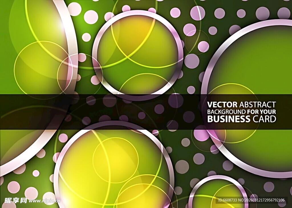 绿色圆圈背景商务模板图
