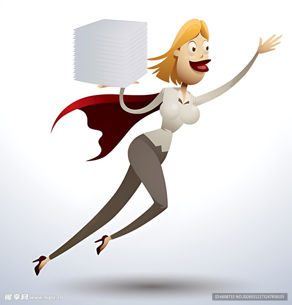 女超人职场形象活力飞扬