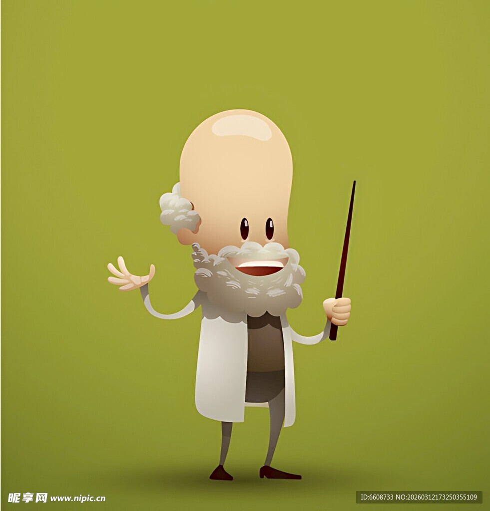 可爱卡通科学家形象