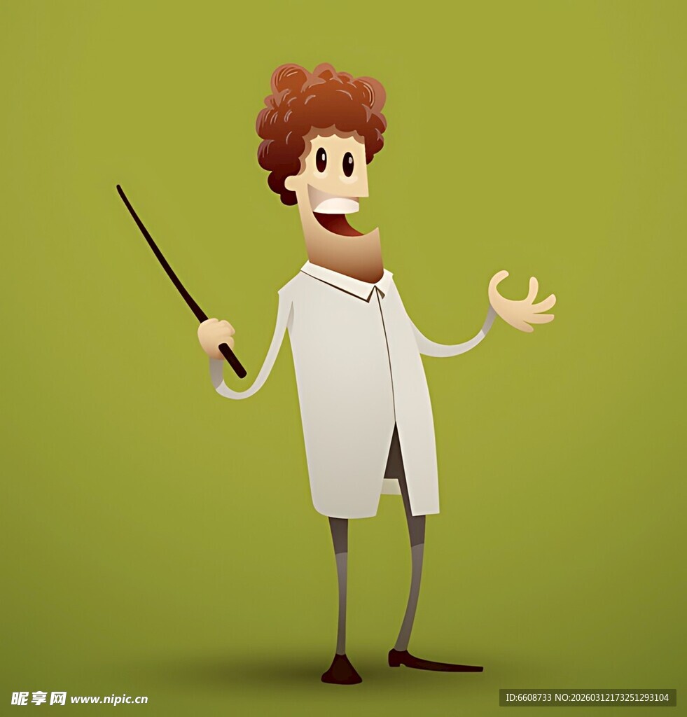 卡通科学家演示