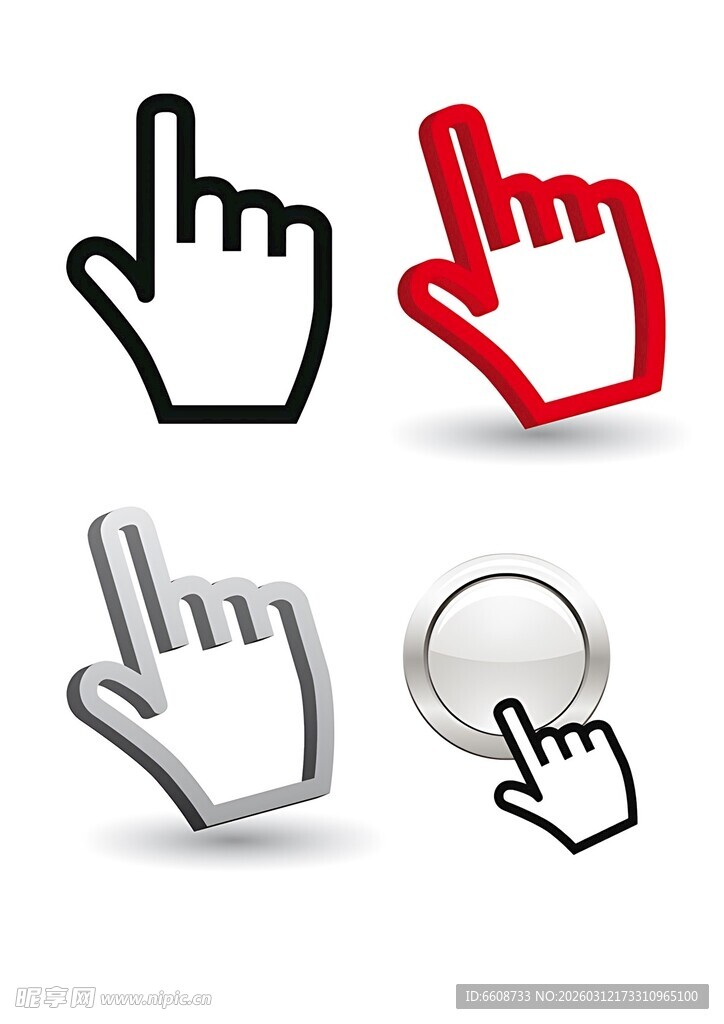 多样鼠标指针图标素材