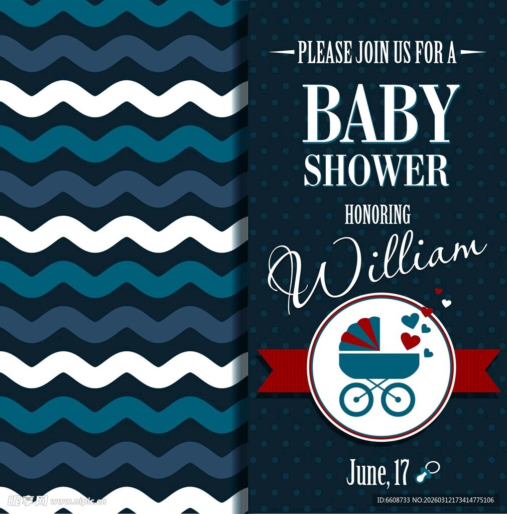 婴儿派对邀请函