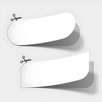 卷曲纸张与剪刀创意元素