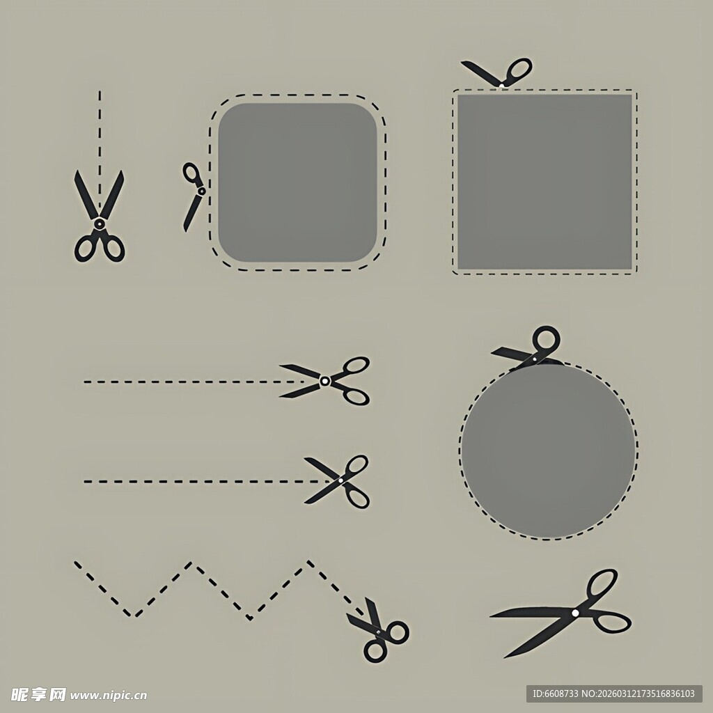 多样剪刀图案设计素材