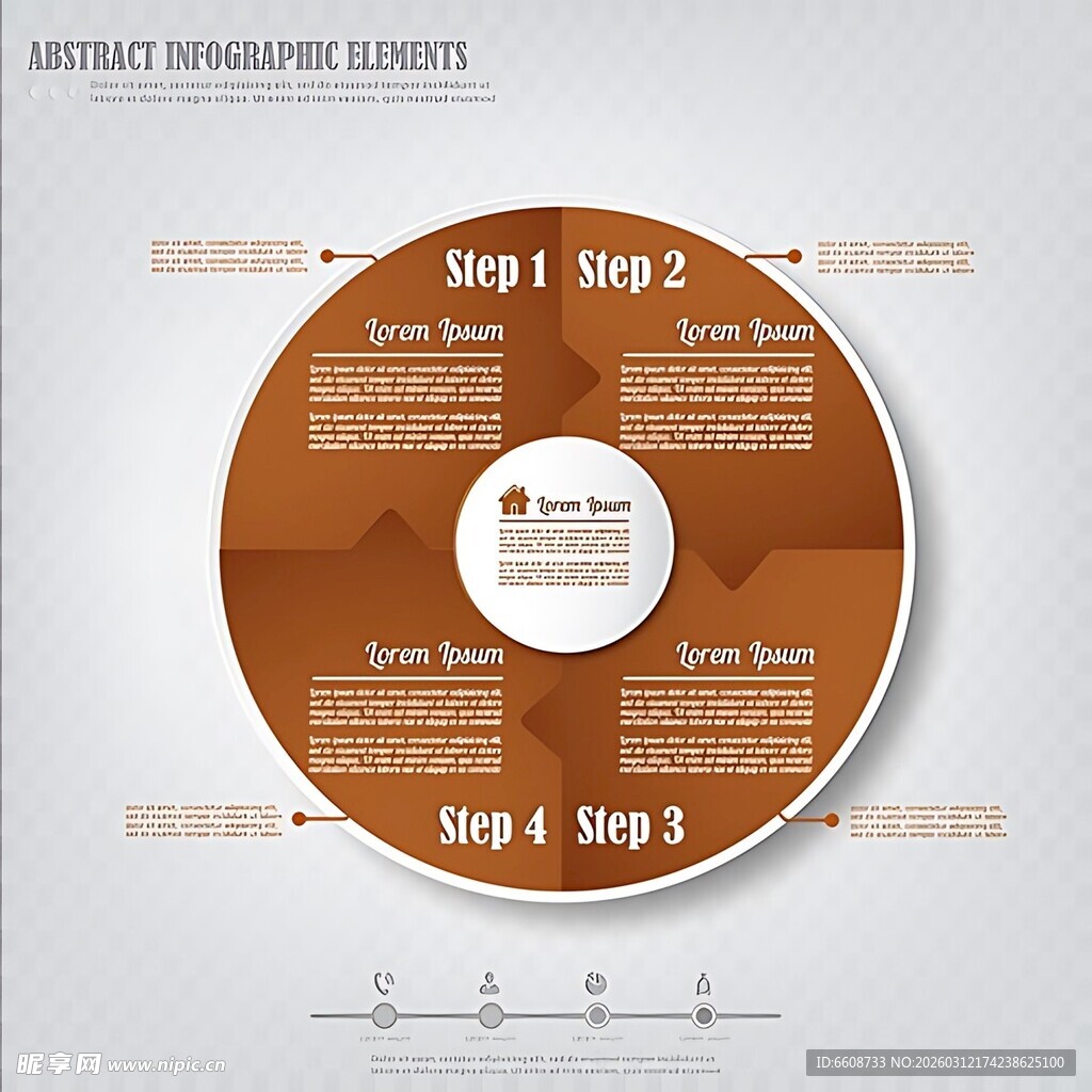 圆形步骤流程图示例