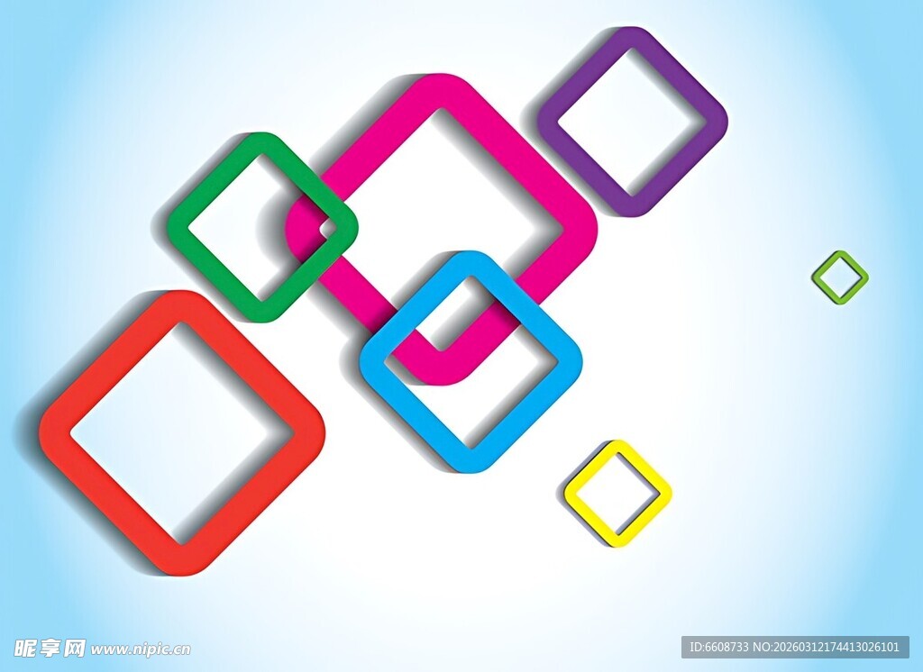 多彩方形图案背景