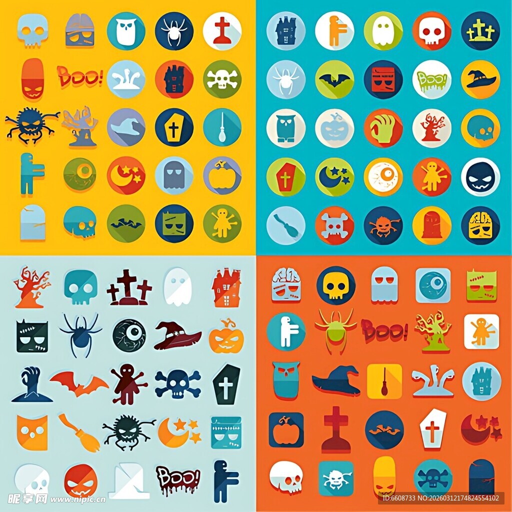 多彩节日图标集合