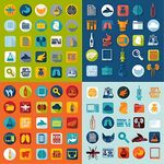 多彩扁平化图标集合