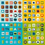 多彩几何图案图标背景图