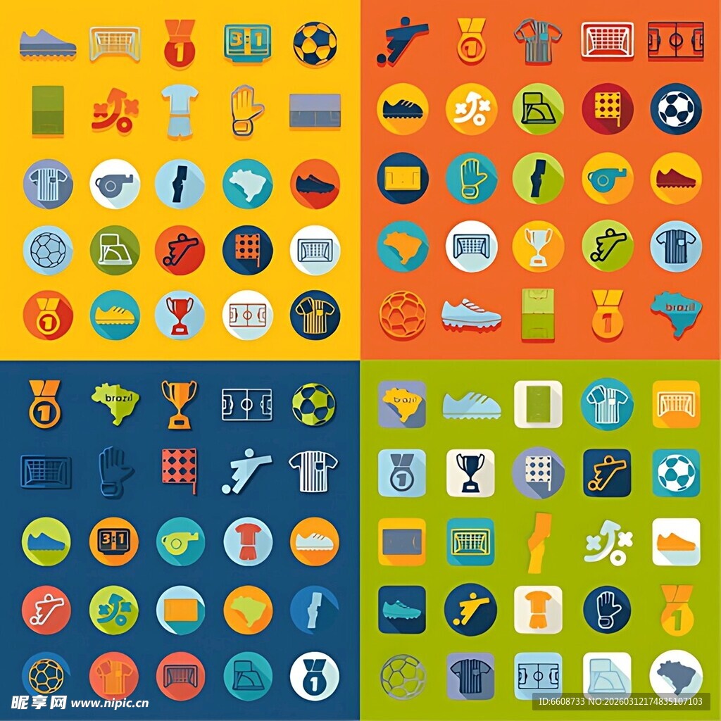 多彩扁平化图标集合