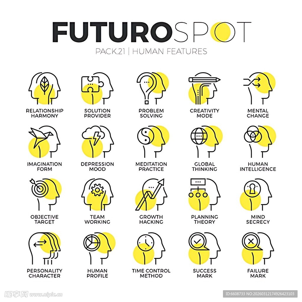 未来斑点图标集合