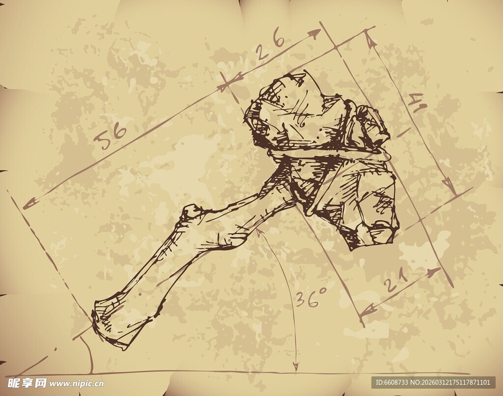 复古风机械手臂草图设计