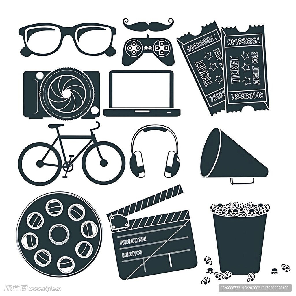 娱乐休闲元素集合