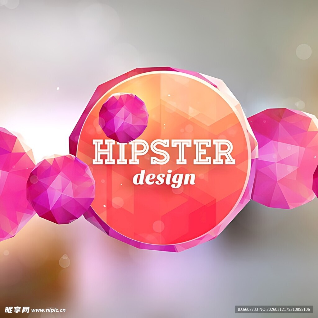 时尚潮人设计圆形元素图