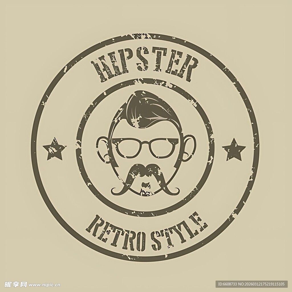 复古潮人风格标志