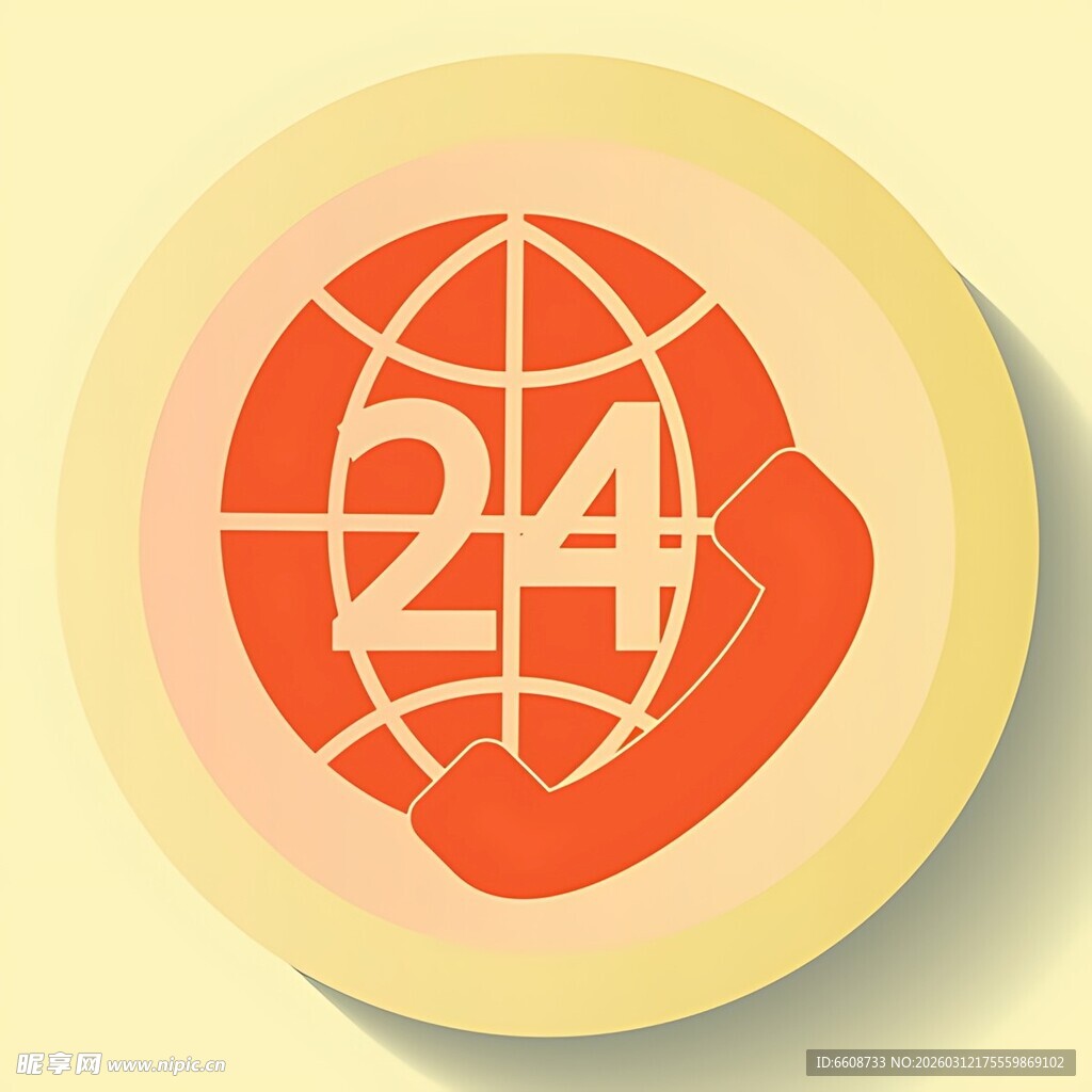 24小时全球电话服务图标