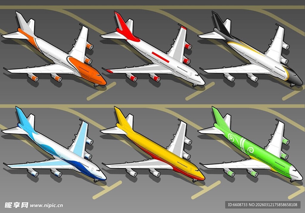 多彩飞机模型展示