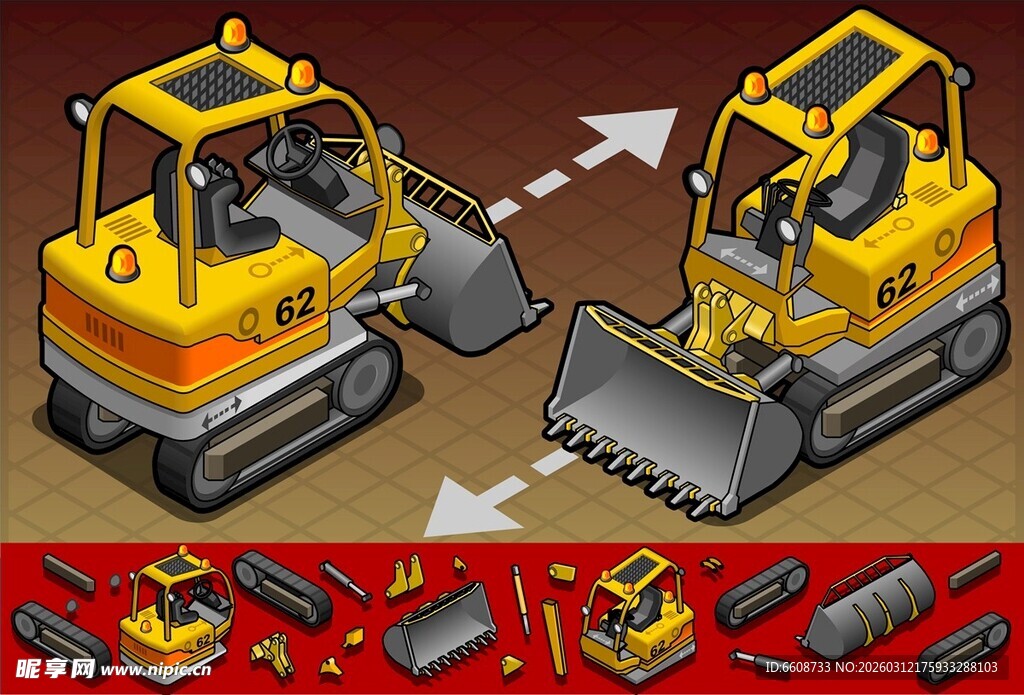 多样推土机展示