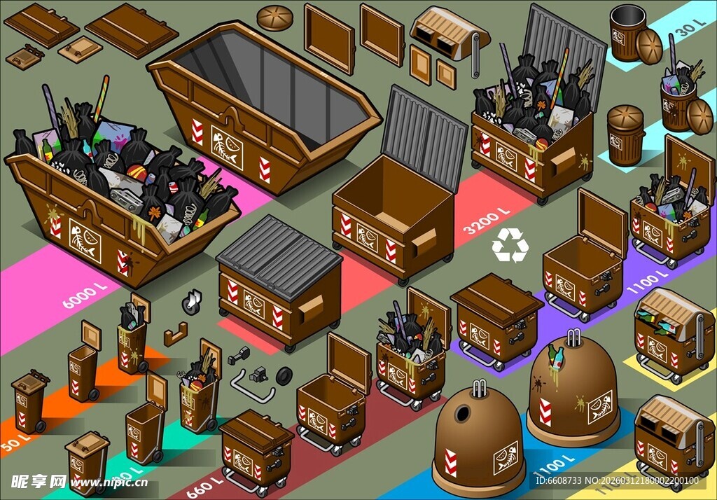 奇幻冒险场景中的宝箱与角色