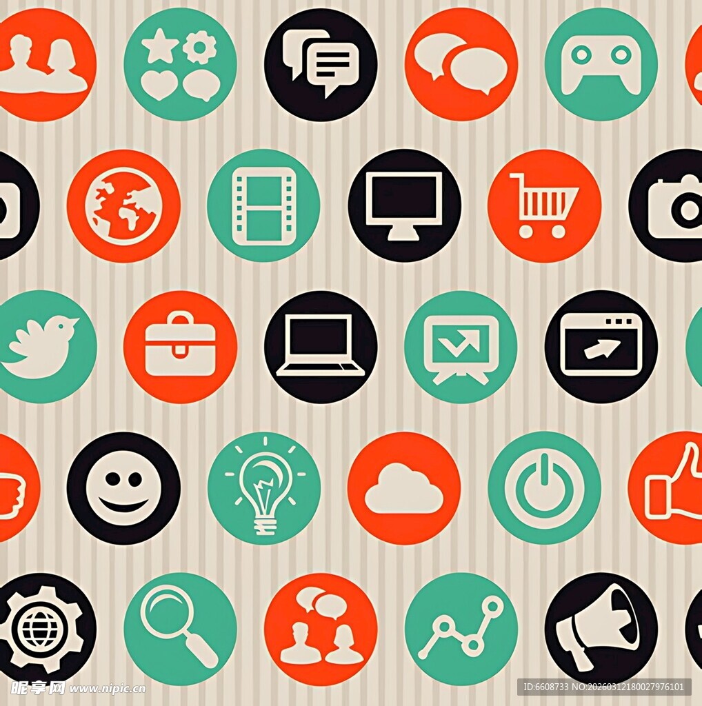 多彩网络社交图标集合