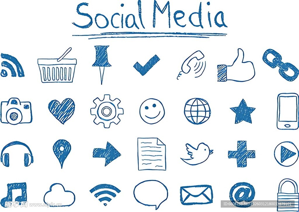 社交媒体图标集合