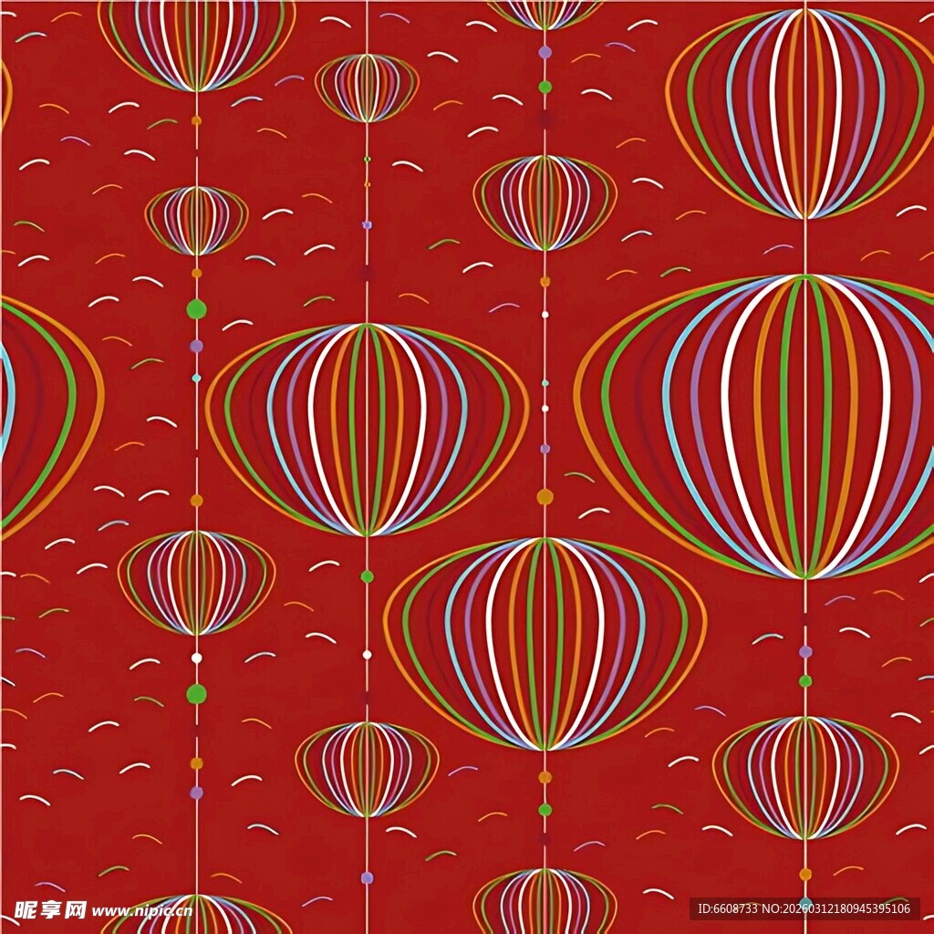 红色气球图案背景纹理