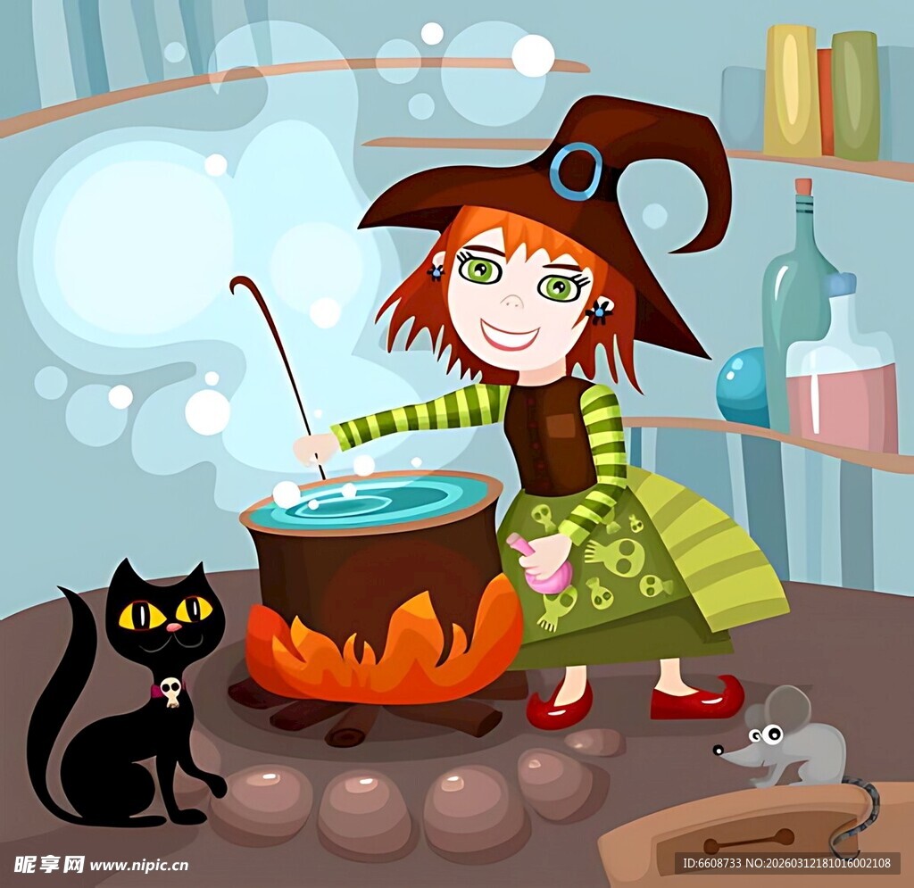 小女巫在魔法厨房煮魔法汤