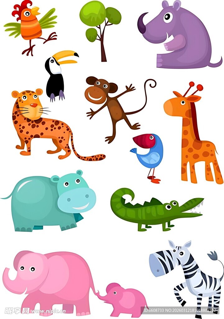 可爱卡通动物大集合