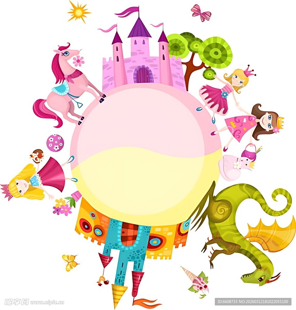 梦幻童话场景插画