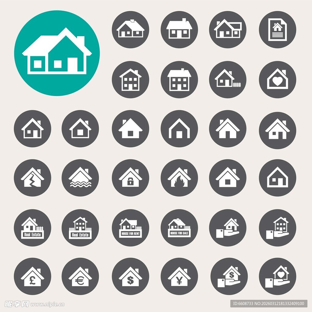房屋相关图标集合