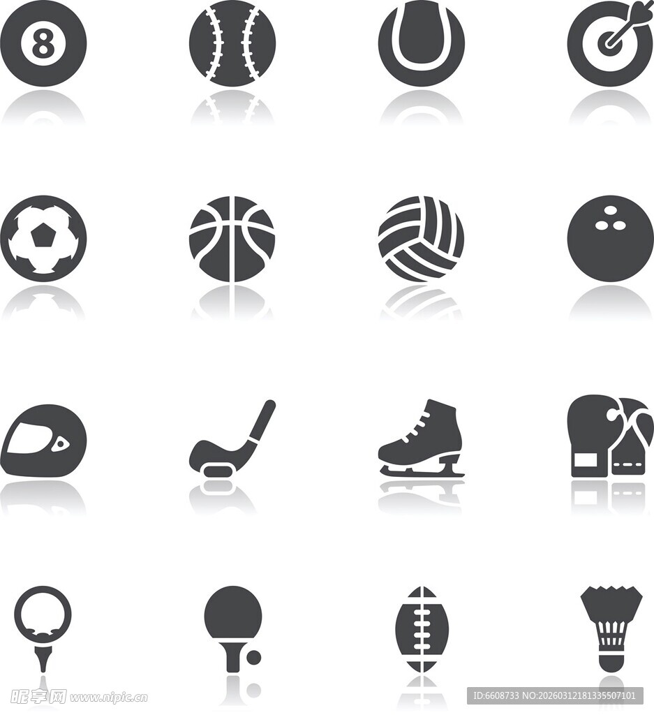 各类运动项目图标集合