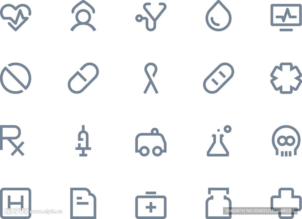 医疗相关图标集合