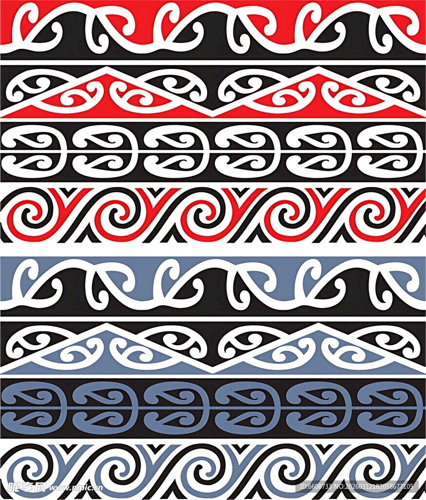 传统民族风几何图案纹饰