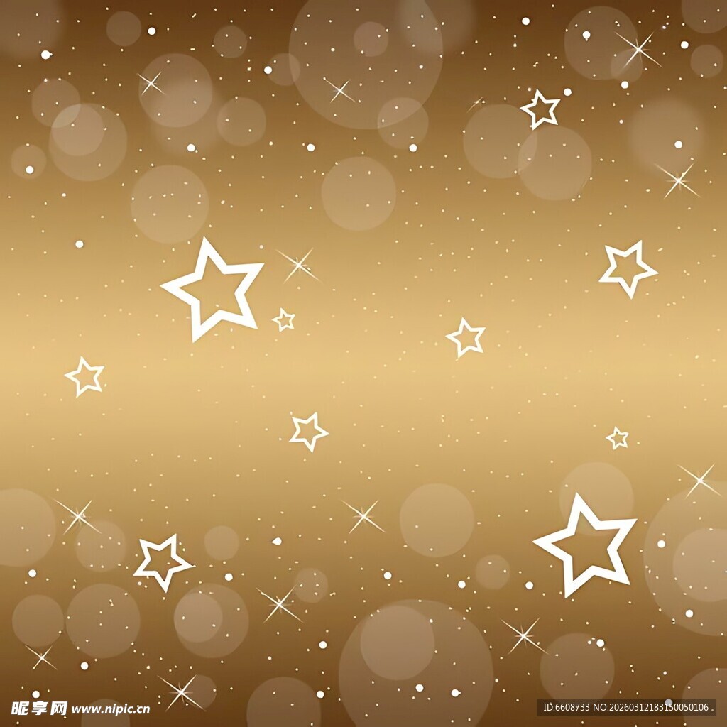 金色梦幻星星背景图