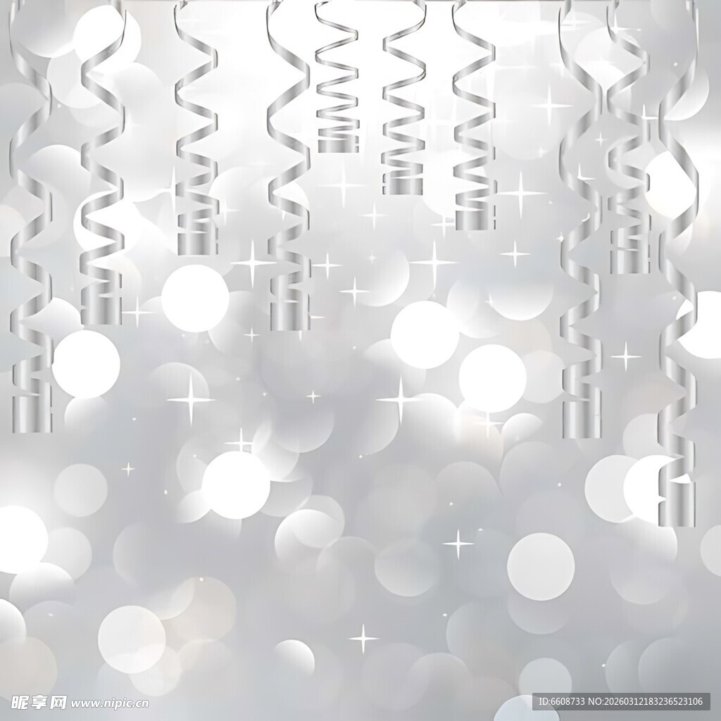 银色梦幻节日装饰背景