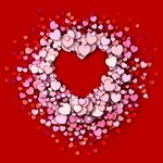 心形五彩爱心装饰背景图
