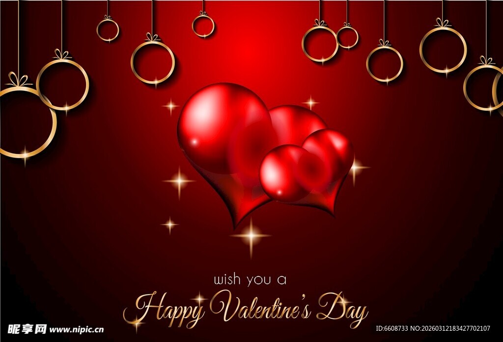 情人节爱心装饰背景图