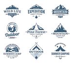 户外探险标志设计集合