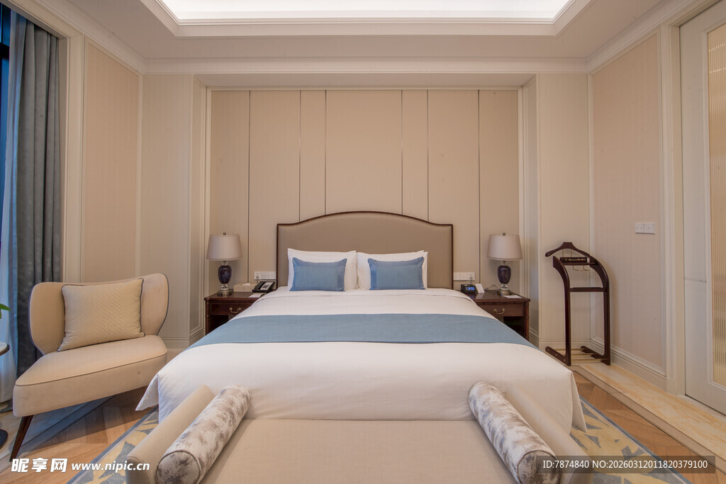 温馨典雅的卧室室内场景