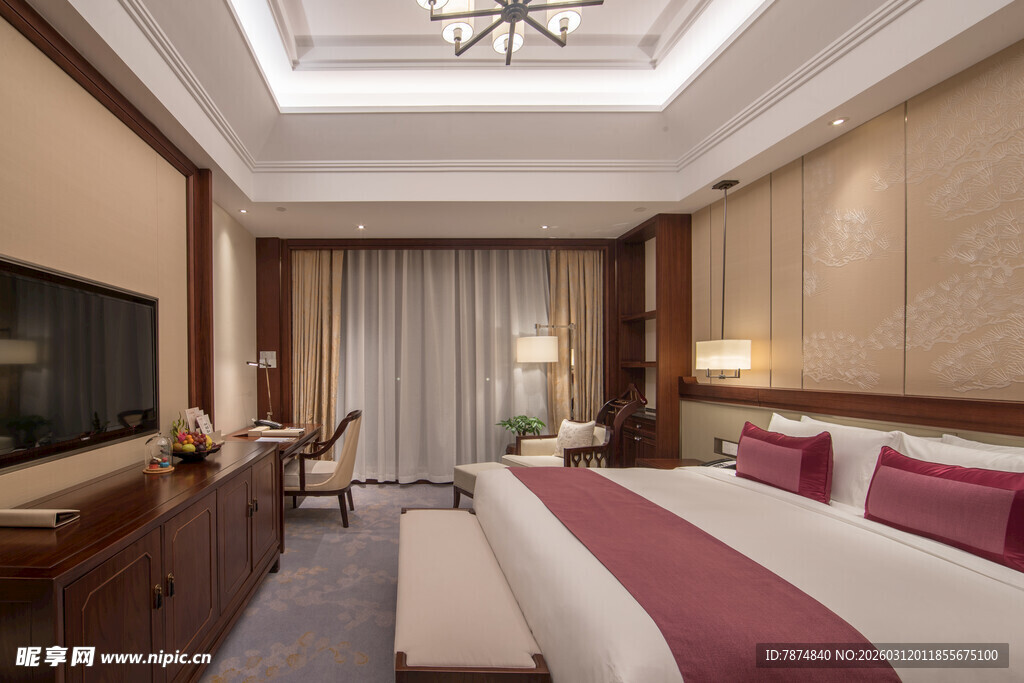 豪华舒适的酒店客房空间