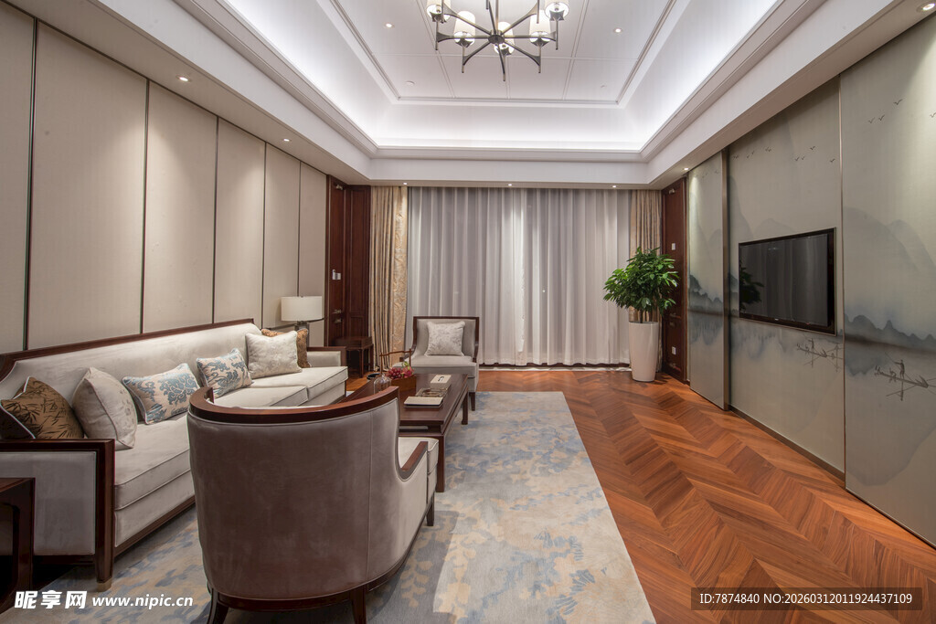 现代奢华客厅室内设计