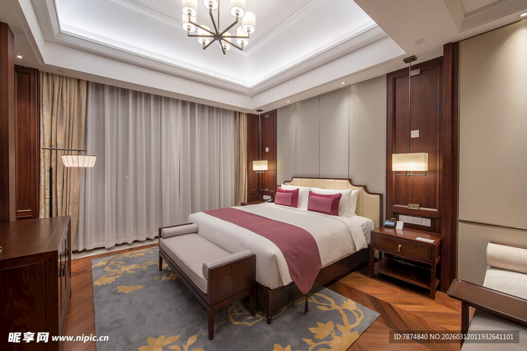 豪华典雅的现代风格卧室