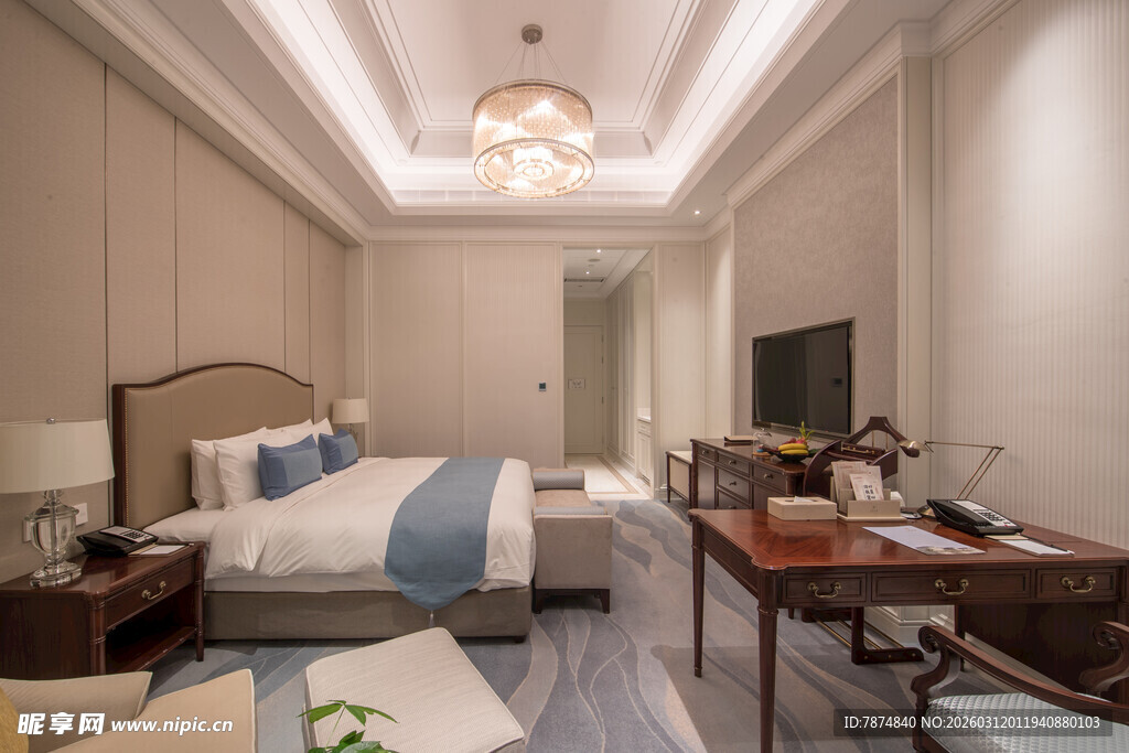 豪华温馨的酒店客房空间