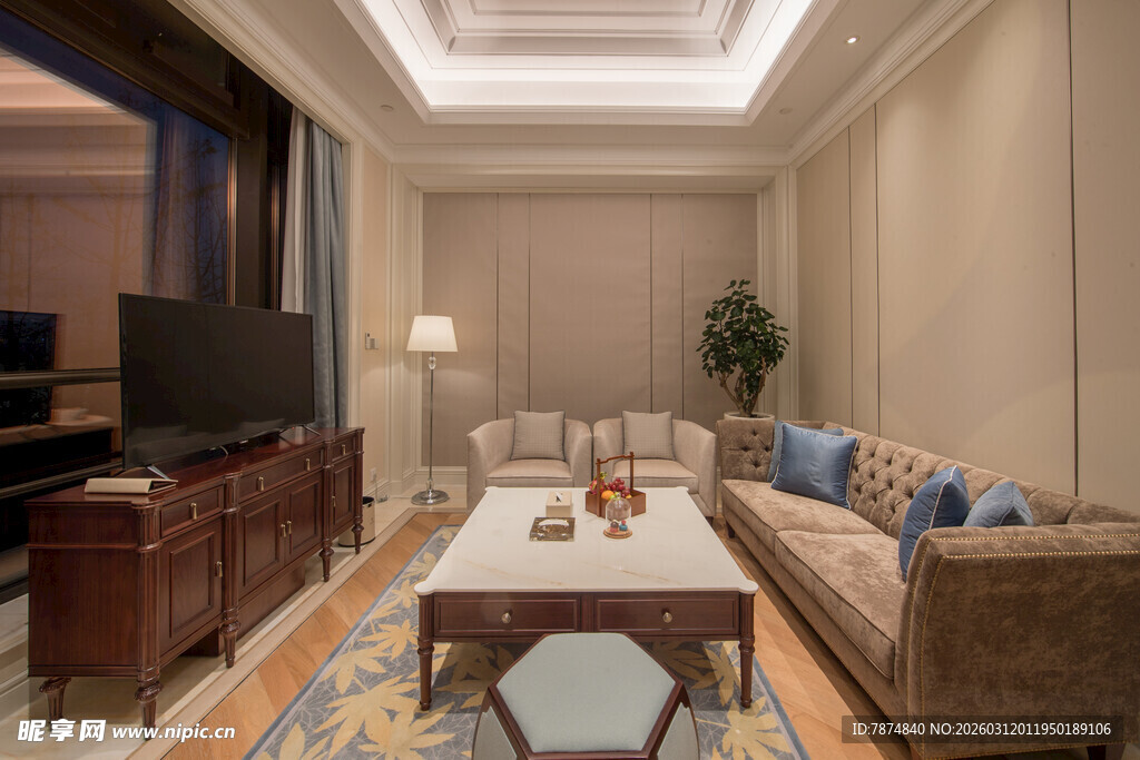 现代风格温馨客厅一角