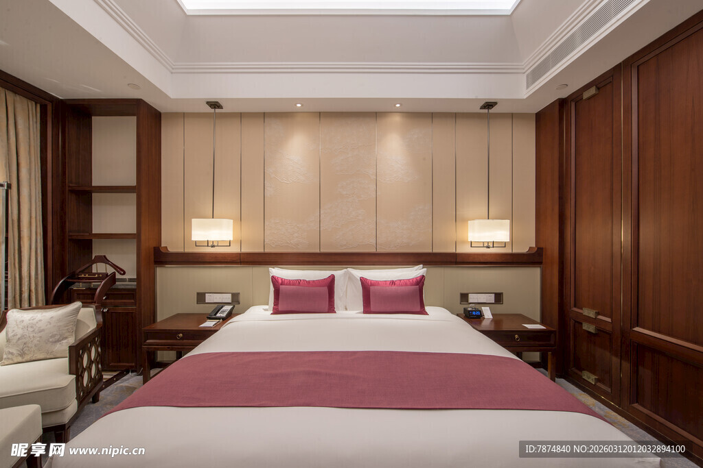 豪华温馨卧室室内场景展示