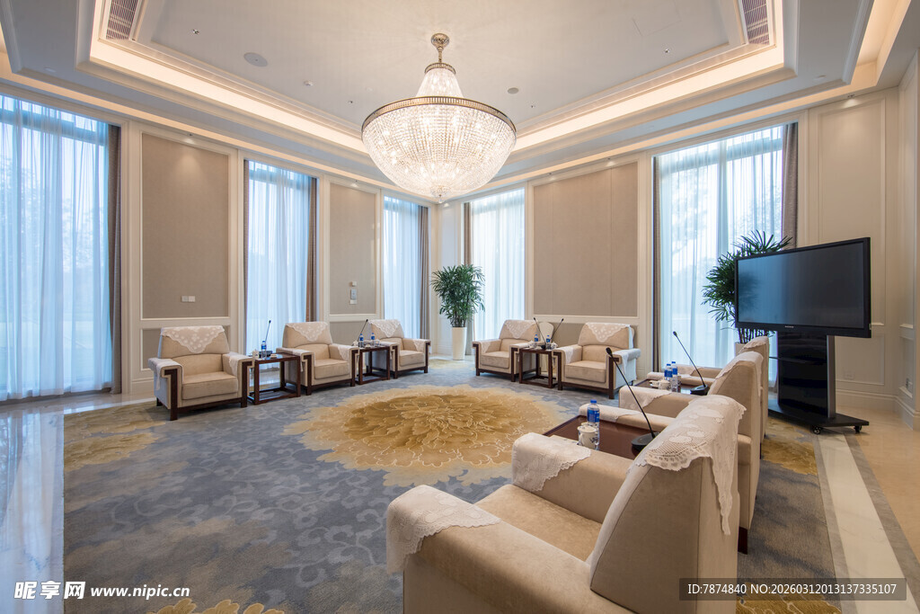 豪华现代风格的会客大厅