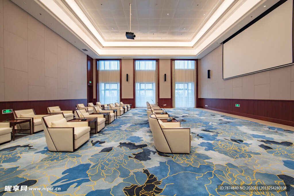 豪华会议室室内优雅场景